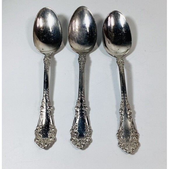 Tea Spoons 1847 Rogers Silver Plate XS Set Of Three Vintage - Picture 1 of 5